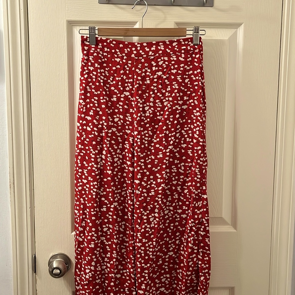 Red Flare Pants